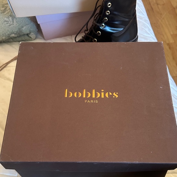 Men's Black Leather Boots - Picture 4 of 5